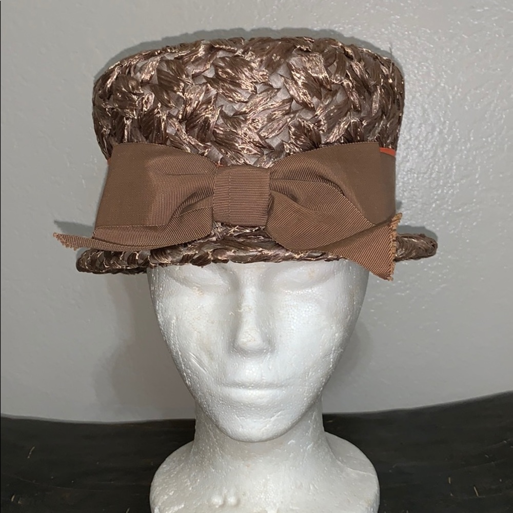 Vintage basket weave fancy hat